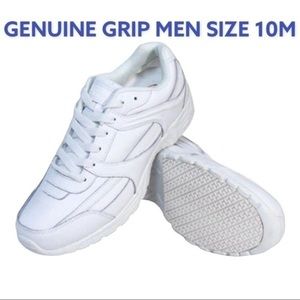 Genuine Grip Footwear- 1015 Men's Athletic White Shoe Size 10M